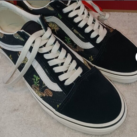 Vans Men's 7.5/Women's 9 Old Skool Desert Snake Black/White Suede VN0A5KRFB02 - Picture 5 of 12